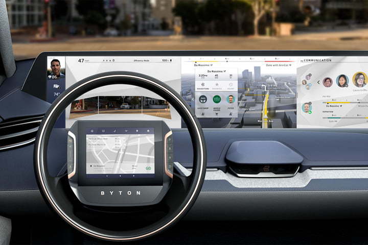 Byton Electric Vehicle- dashboard view